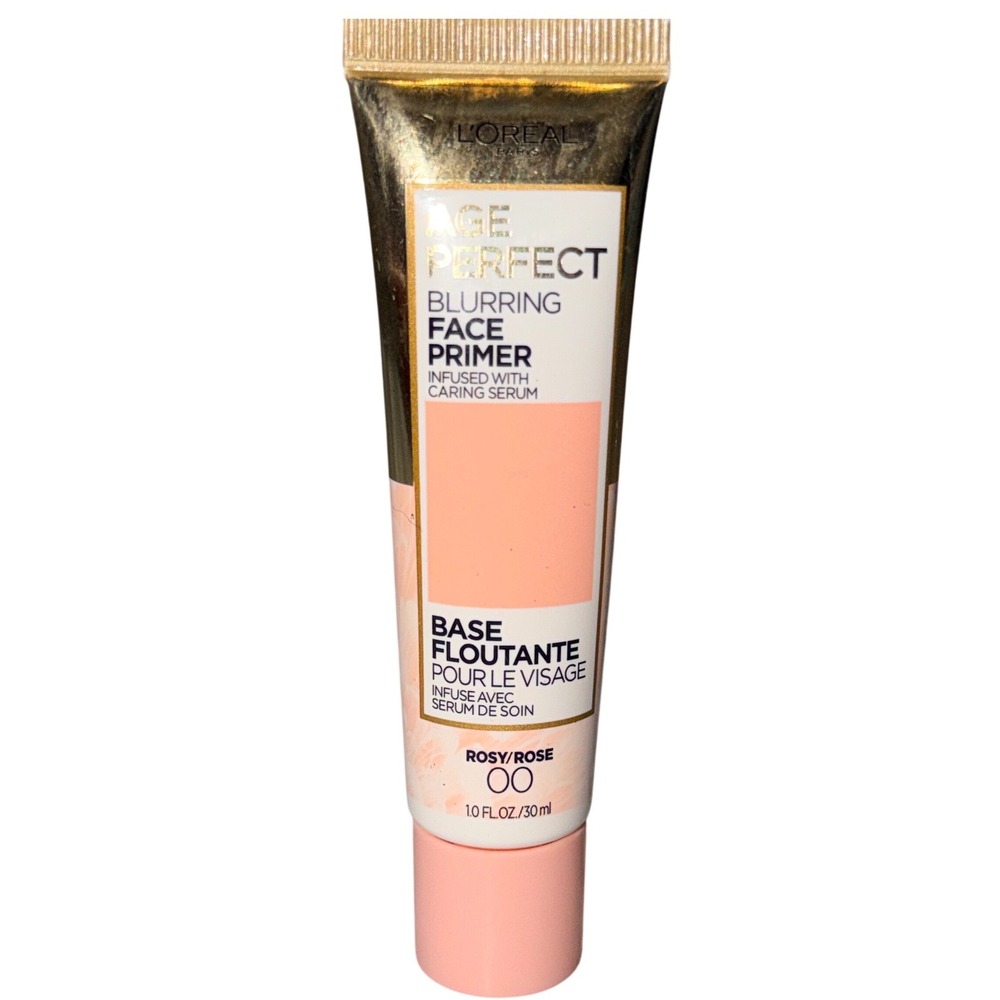 L'Oreal Age Perfect Blurring Face Primer 00 Rosy Rose 1.0oz Caring Serum New